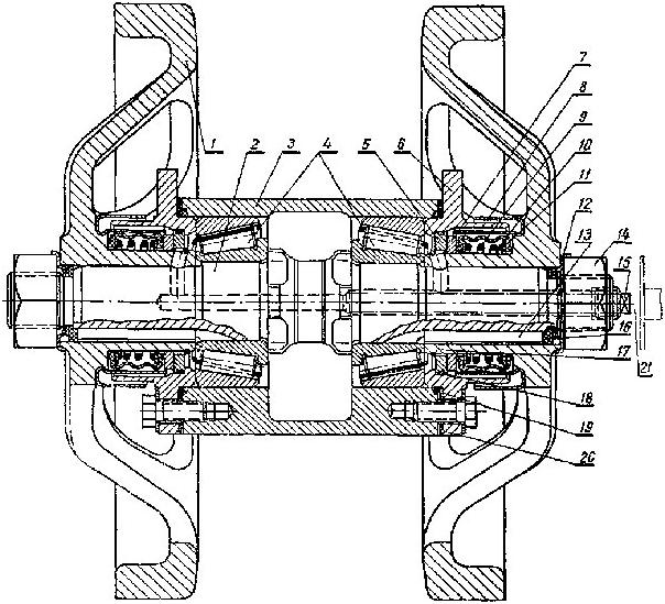 схема катка ДТ-75